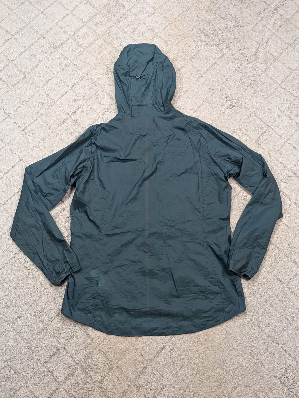 Patagonia Jacket Womens XL Green Teal Houdini Windbreaker Hood Light Packable - Picture 9 of 9